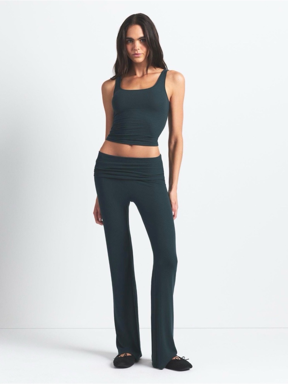 SKIMS Soft Lounge Fold Over Pant Cypress Size S NWT